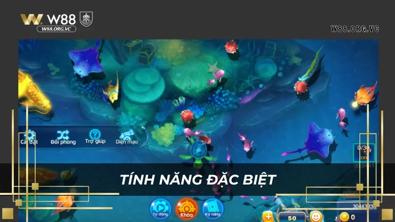 CRAZY FISHING 2 – Game Bắn Cá Đang HOT Tại Nhà Cái W88 3 Những tính năng đặt biệt hỗ trợ quá trình săn cá