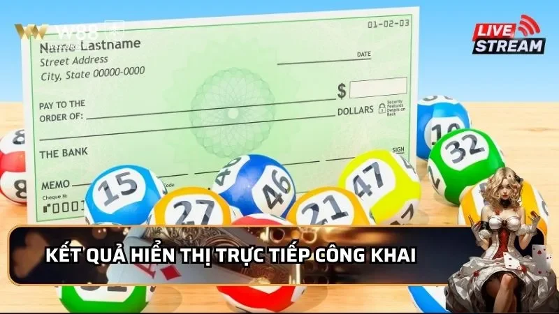 Kết quả hiển thị trực tiếp công khai